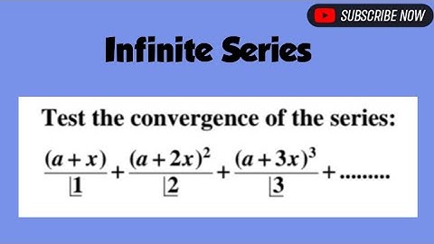 Lec-12 | Infinite Series | Important Question based on Ratio Test and Logarithmic Test
