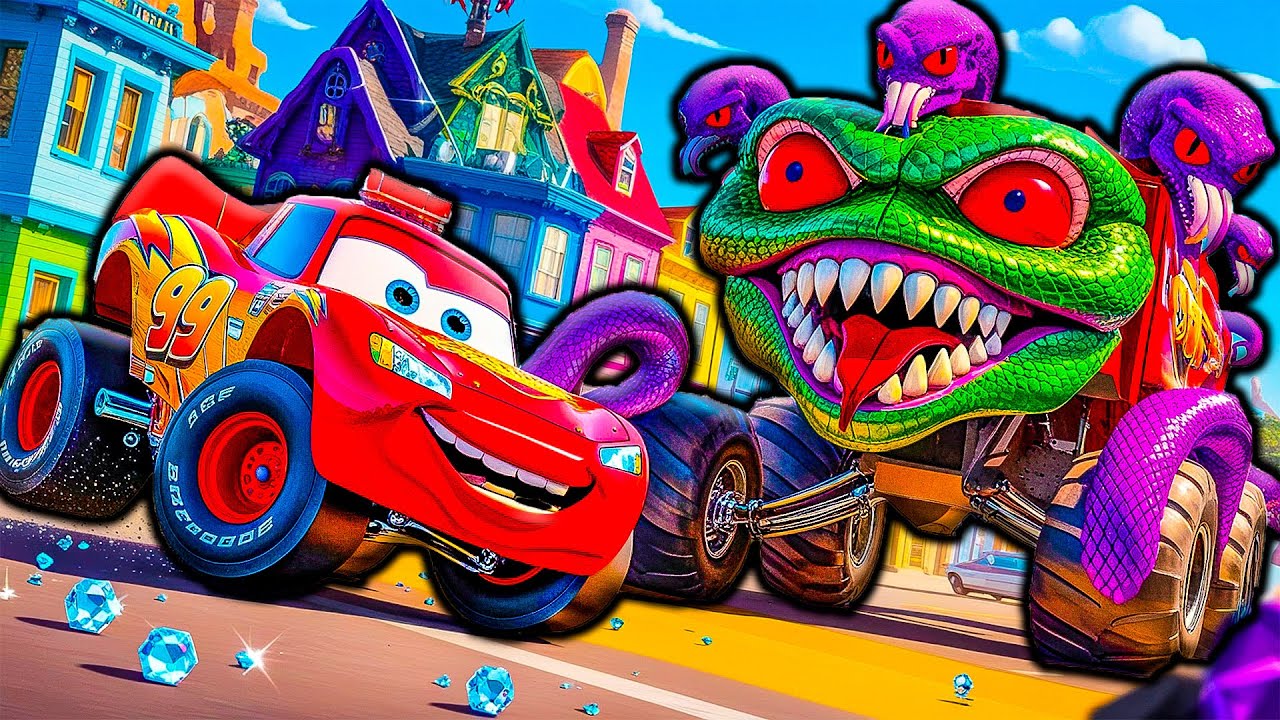 Big & Small vs Epic Escape McQueen VS ZOMBIE MACK TRUCK with LOGS and Train Eater CarsBeamNGDrive#16