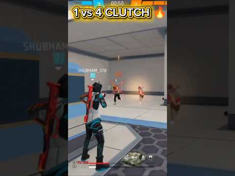 "1 vs 4 IMPOSSIBLE CLUTCH MASTERCLASS 👿|SHUBHAM JOSHI GAMING" #freefire