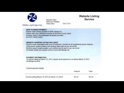 Web Listings, Inc. Listing & Domain Registration Scam