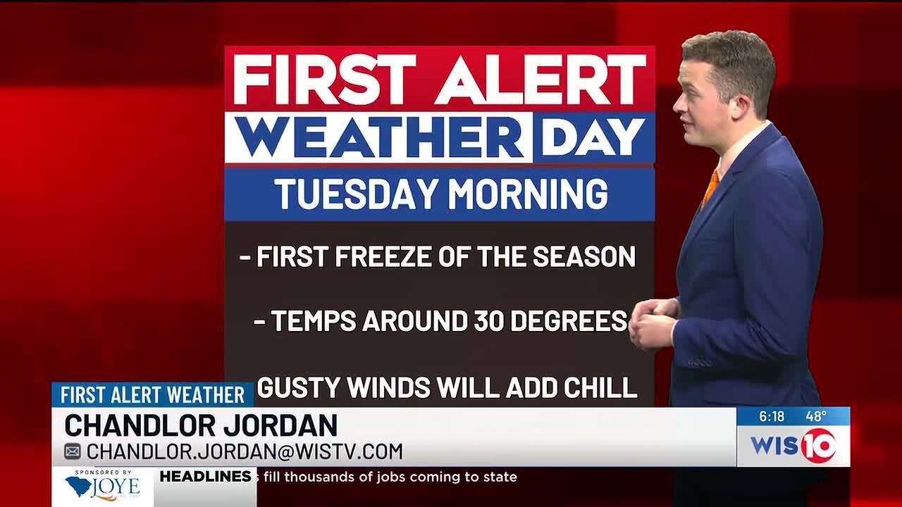 FIRST ALERT WEATHER DAY issued for first freeze of the season next week ...