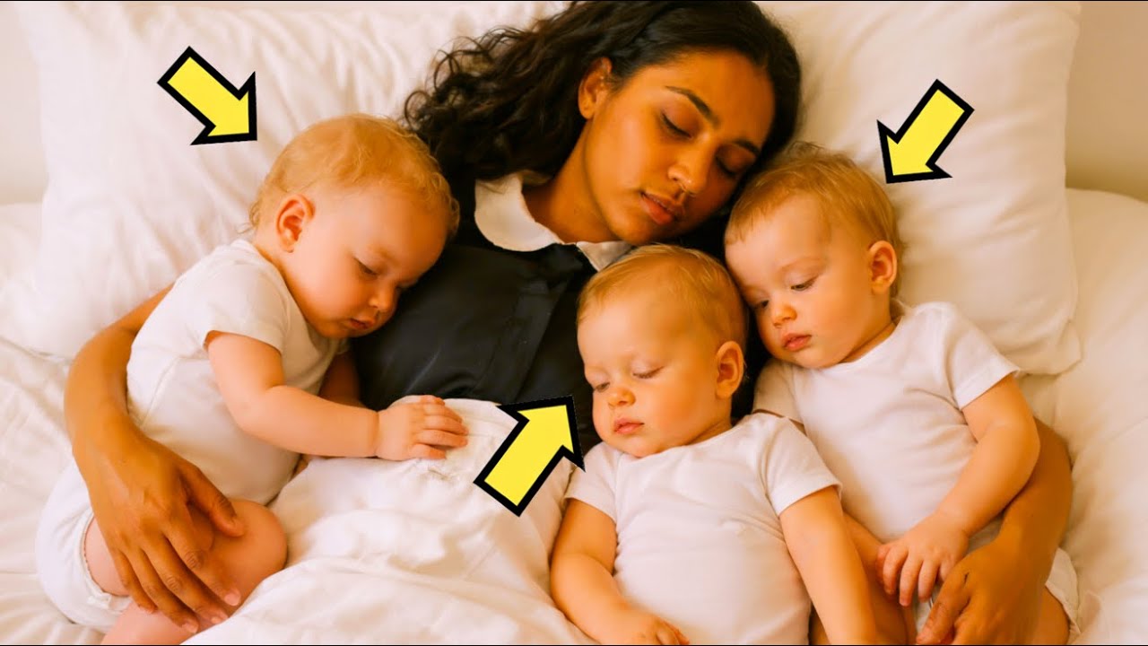 LOS TRILLIZOS DEL EMPRESARIO VIUDO NO DORMÍAN NADA… HASTA QUE LA HIJA ADOPTIVA HIZO ALGO QUE…