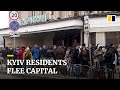Kyiv residents struggle to flee capital as Russia attacks Ukraine