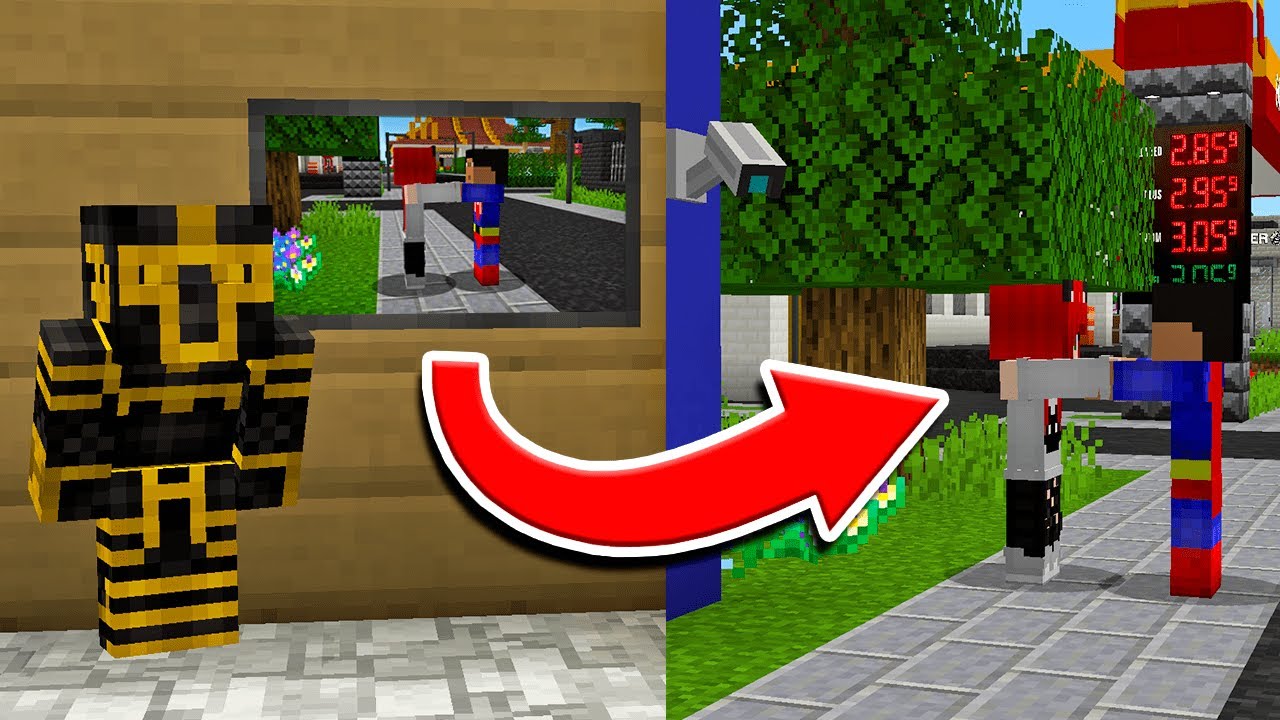 ESPÍO A MIS AMIGOS EN LA CIUDAD DE PLATANOVILLA EN MINECRAFT 😱