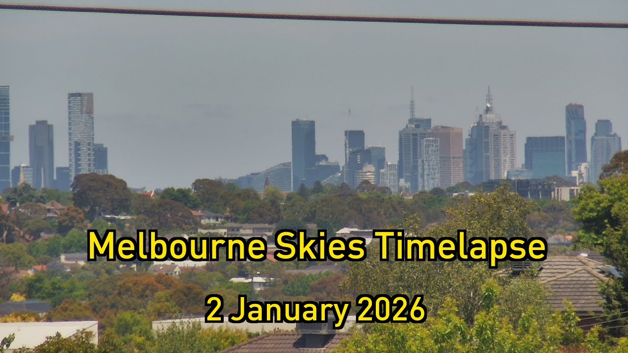 Melbourne Skyline - 2nd January 2026 - 24hr Timelapse