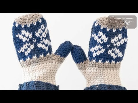 Fair Isle Crochet MITTENS Pattern 🧤 Super Cozy Colorwork - YouTube
