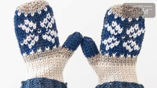 Fair Isle Crochet MITTENS Pattern 🧤 Super Cozy Colorwork - YouTube
