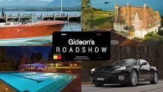 Gideon&#39;s Roadshow © (trailer) - tour Lake Geneva&#39;s finest estate by helicopter, yacht &amp; Aston Martin