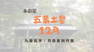 【占い】九星気学、2021年12月、本命星、五黄土星を月命星別に吉方位について