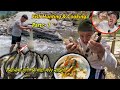Fish hunting cooking  eating in the river  fishing in himalayan river of nepal  fish curry recipe