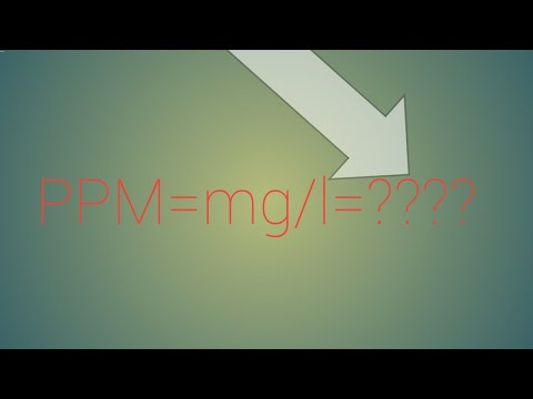 ||Why is ppm represented in mg per liter?