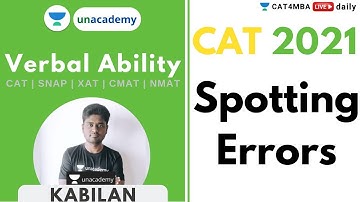 SPOTTING THE ERRORS  | TANCET 2021 | Kabilan Sir
