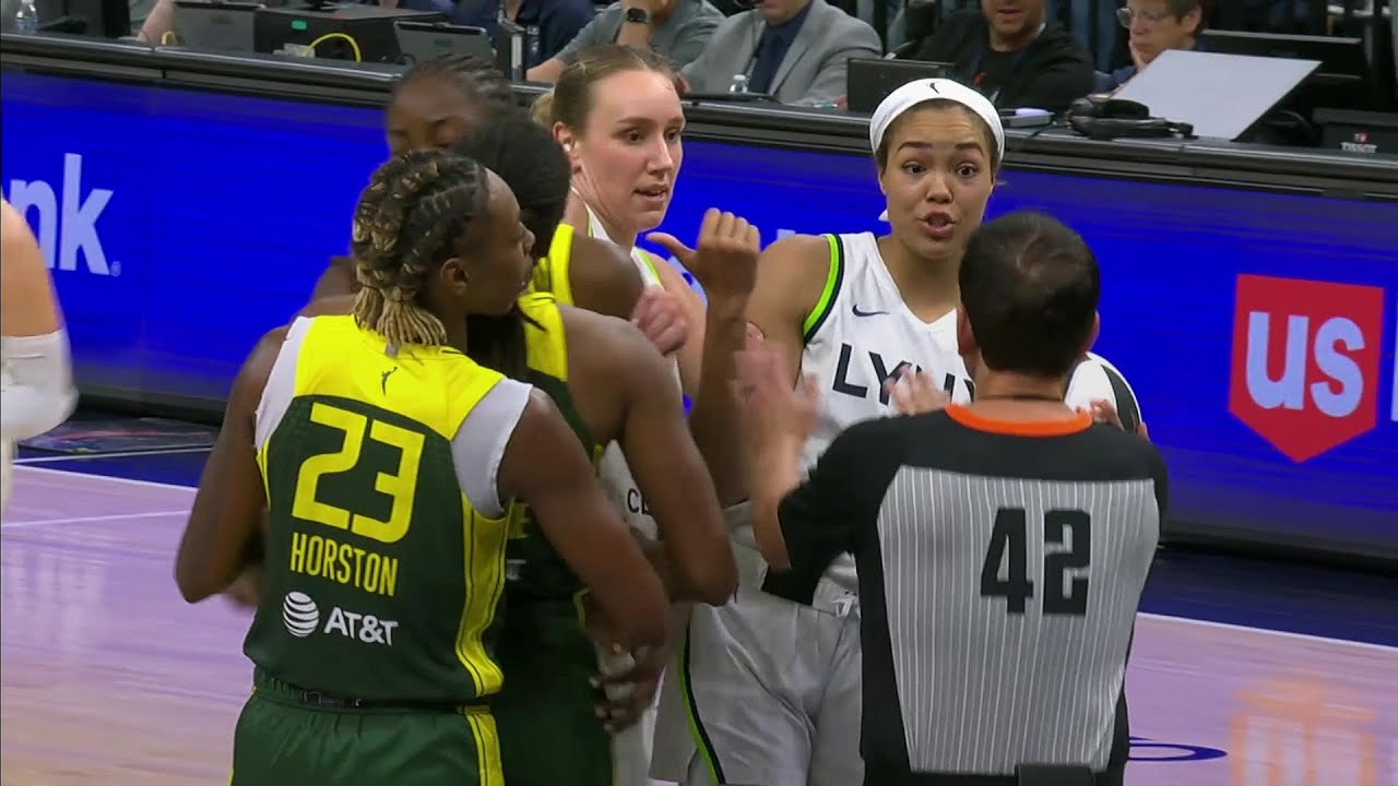 👀 Players Separated AGAIN After Napheesa Collier & Nneka Ogwumike Stare Down | WNBA Storm vs Lynx