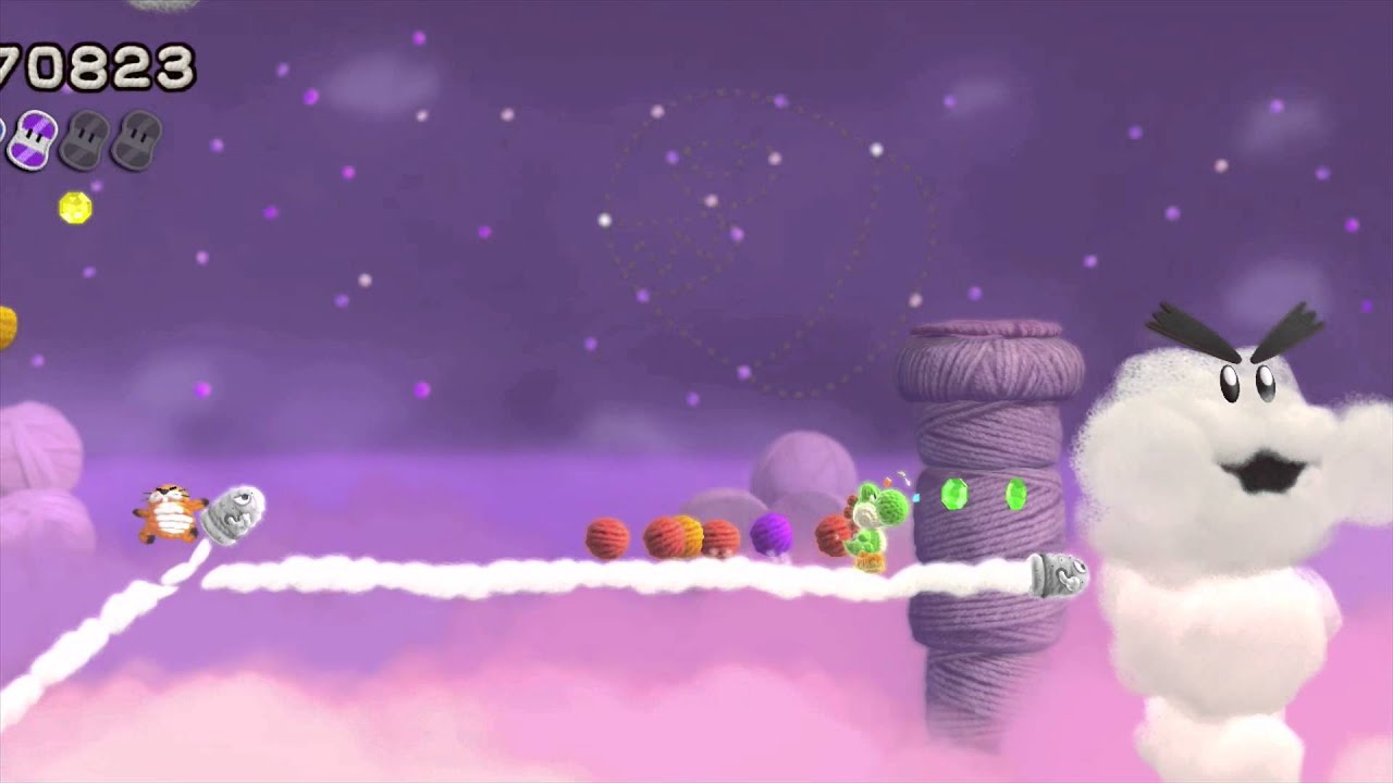 Yoshi's Woolly World ~ World 3-S: Woollet Bill's Last Ride (Collectables Guide)