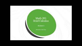 MATH 201 M03