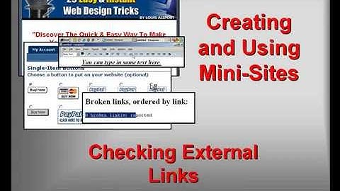 How to Create a Minisite 10 - External Links
