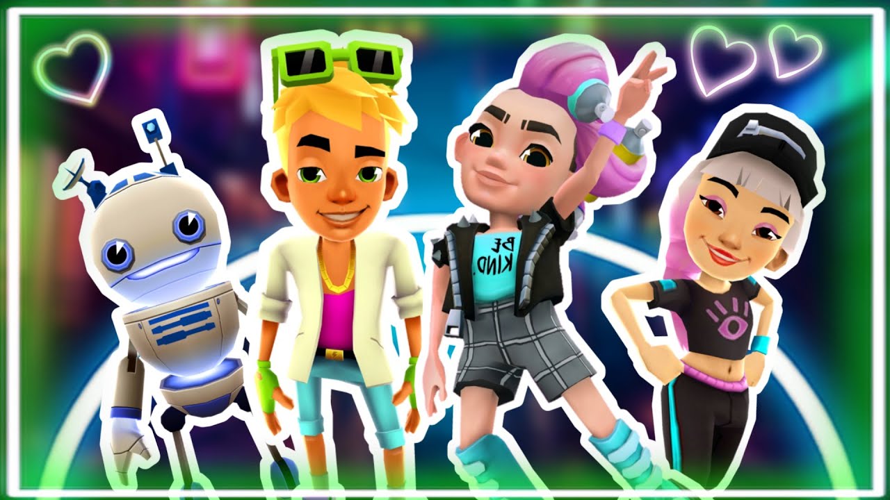 NEON PACK - Nick, Rin, Tagbot, and Cleo - Subway Surfers - YouTube