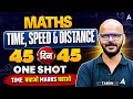 SSC CGL Maths Classes 2026 | Time Speed & Distance One Shot | Day 17 | SSC CGL Maths By Tarun Sir