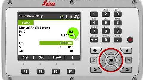 orientation with angel (No coordination) TS LEICA Total station