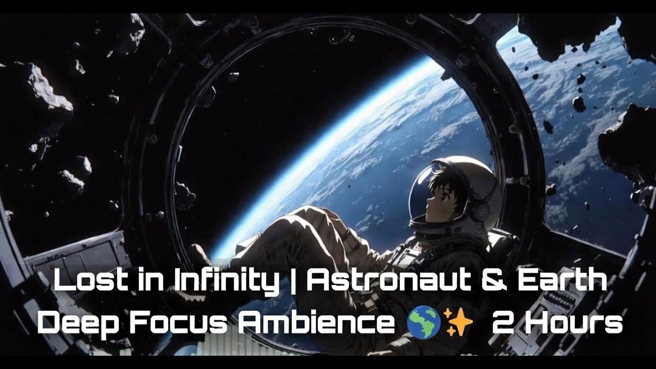 Lost in Infinity | Astronaut & Earth Deep Focus Ambience 🌍✨ | 2 Hours