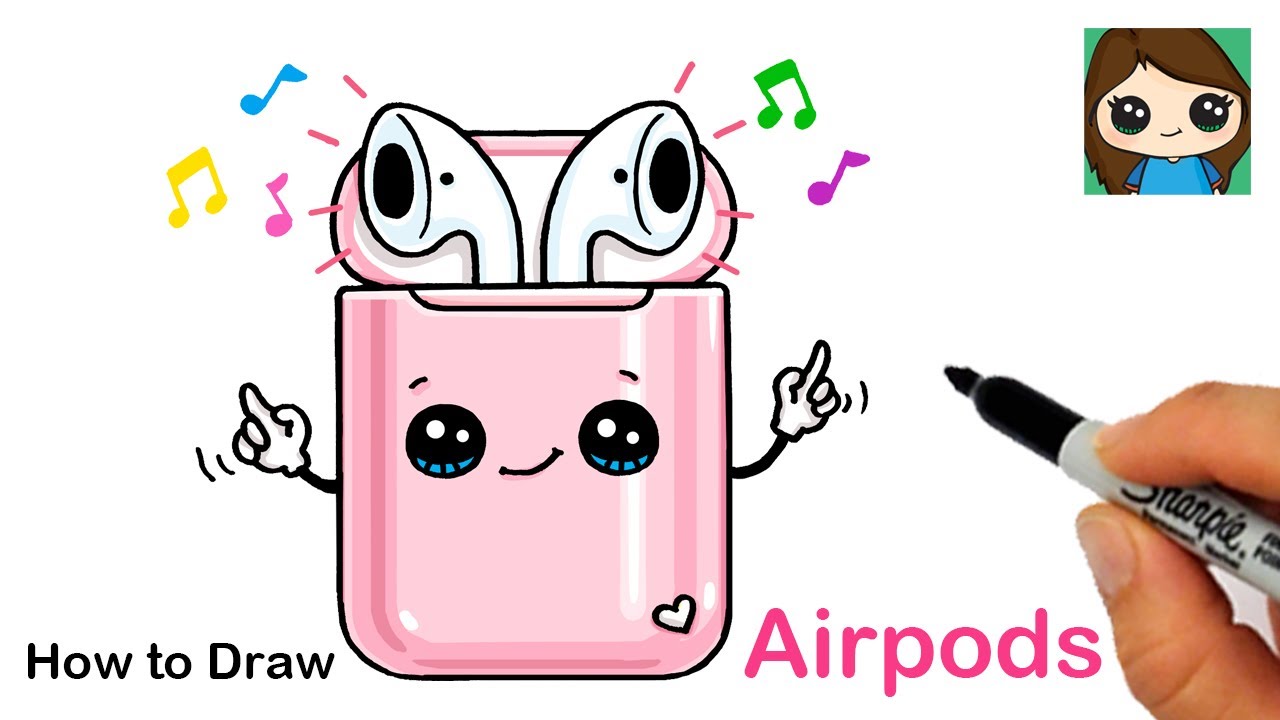 How to Draw Apple AirPods  - YouTube