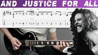 METALLICA - AND JUSTICE FOR ALL (Guitar cover with TAB | Lesson)