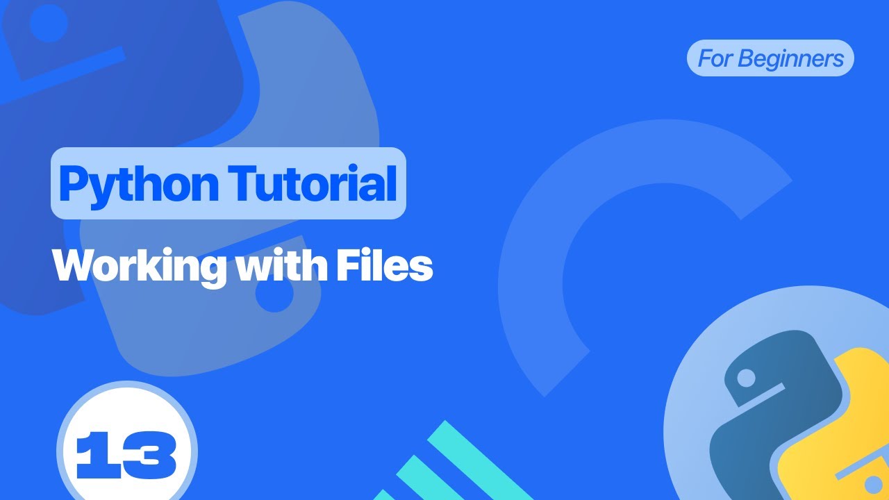 Working with Files (+ Project) | Python Tutorial for Beginners #13 ...