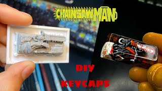 Qua ang || DIY Keycaps Chainsaw man (チェンソーマン ) Làm keycaps thủ công bằng resin Chainsaw man