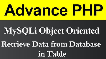 Retrieve Data from Database in Table MySQLi Object Oriented in PHP (Hindi)