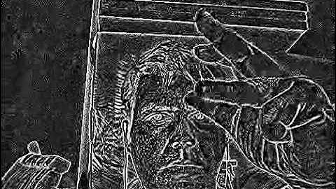 Video Object Using React and OpenCV.js recording canvas Demo #6 Laplacian Filter