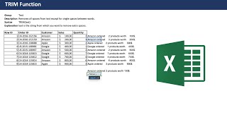 Excel TRIM Function - Beginner Tutorial with examples
