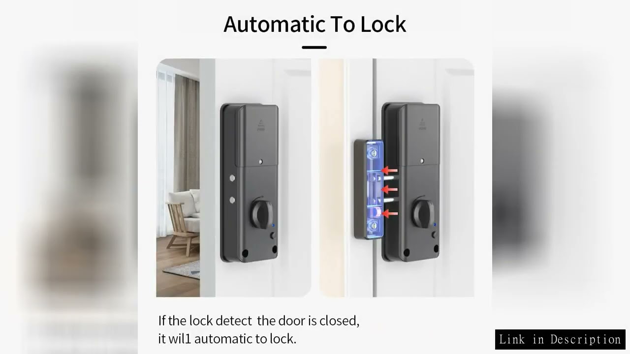Smart Electric Motor Lock With Tuya App Keyless Entry Door Lock Concealed Invisible Installation IC