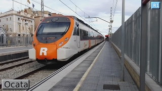Commuter trains class civia and 447 at ocata station of rodalies renfe
barcelona (r1). - opened on 1848.
____________________________________________...