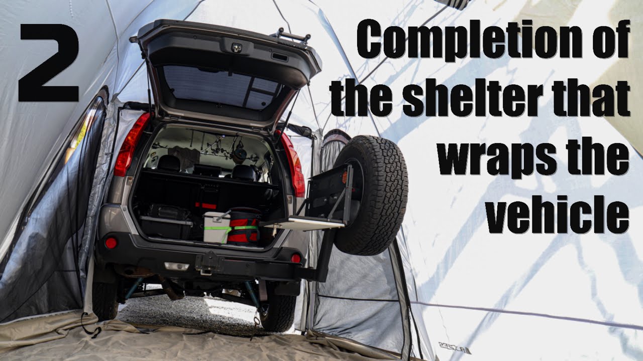 How to expand the space of your car side shelter/シェルターの効率