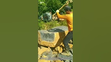 "Stone Splitting Secrets: Master Mason Breaks Giant Rocks with Just a Hammer | Ancient Technique"