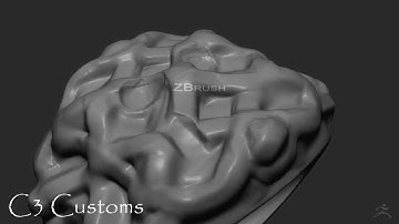 Custom Skull ring Design made in zbrush