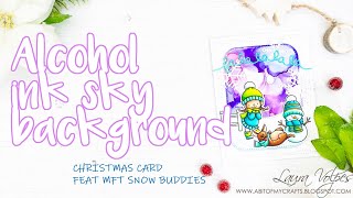 Get Cracking On Christmas | Alcohol Inks Winter Sky | My Favorite Things Snow Buddies