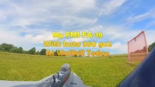 My FMS FA-18 With Insta 360 go2 At Wallkill Today 4000mah pack