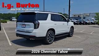 New 2026 Chevrolet Tahoe 4WD RST, Berlin, MD B26-1696
