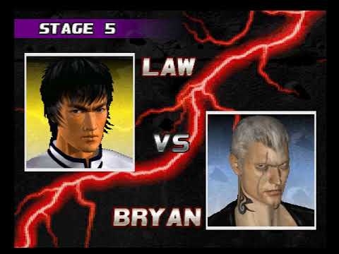 Tekken 3 ( PS1 ) - Law - Arcade Mode - Original Music ( Mar 24, 2018 )