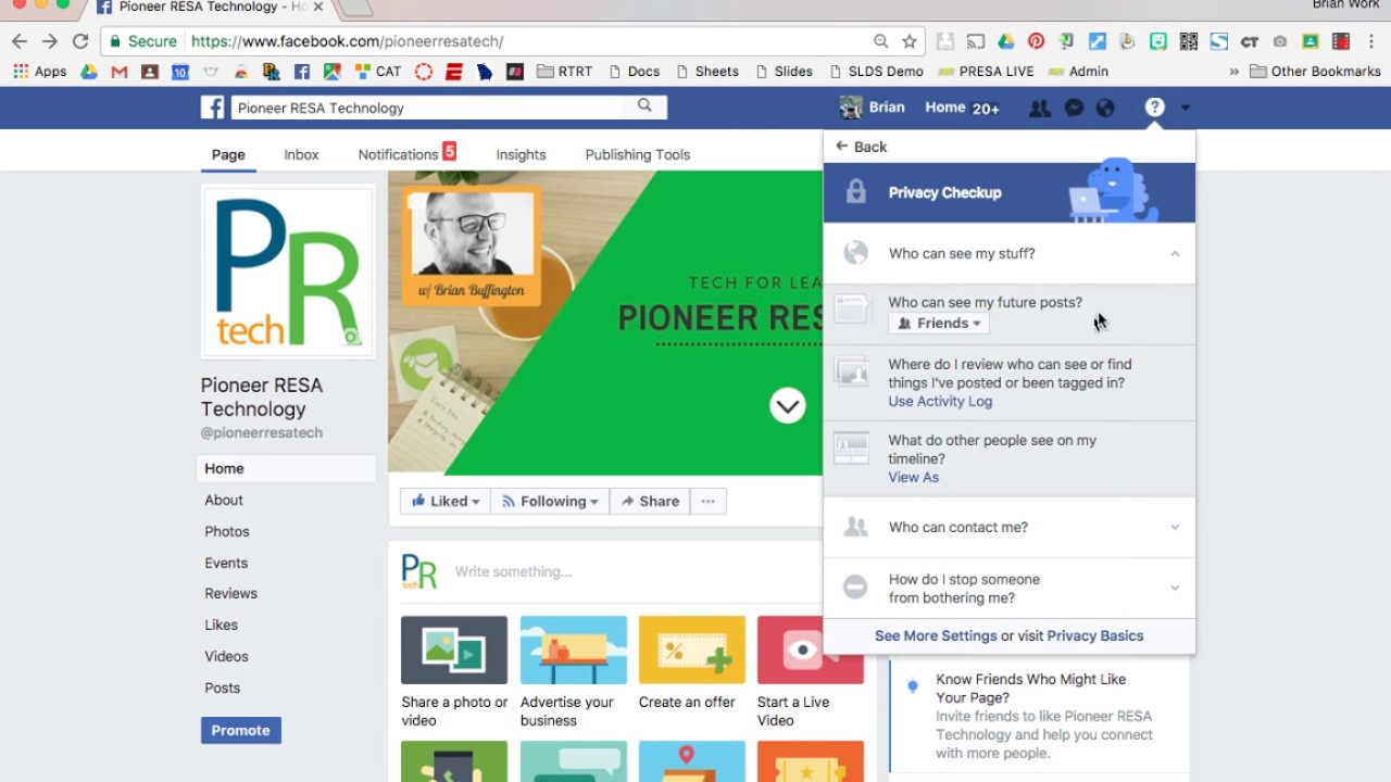Facebook Privacy Settings (As of Summer 2017)