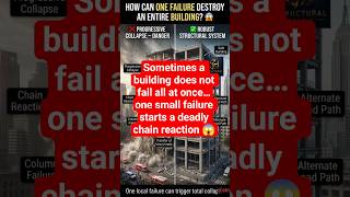 Sometimes a building does not fail all at once…one small failure starts a deadly chain reaction 😱👇