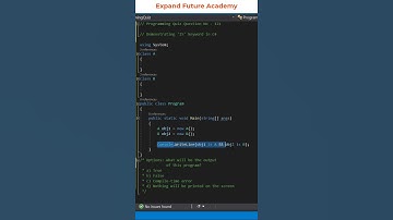Programming Quiz Questions  -  Q121 - Expand Future Academy #Shorts #CSharp #Dotnet