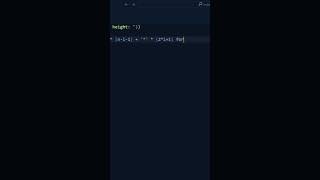 Pyramid in python #python #learnpython #programming