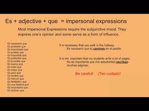 Subjunctive with Impersonal Expressions