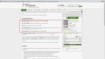 Downloading AdventureWorks 2008 R2