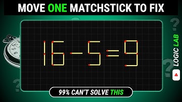 🧠 Ep:33 | Can You Solve These Matchstick Puzzles? 🔥|95% Fail on First Try! | Brain Teasers Challenge