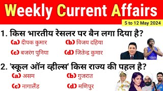 Weekly Current Affairs 2024 || Latest Current Affairs 2024 || New Appointment 2024 || IPL Hindi GK