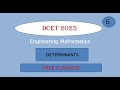 Matrices and Determinants part6 /DCET 2025 exam preparation / previousyearquestions /