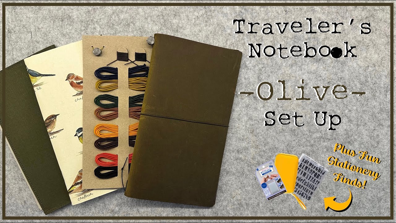 Olive Traveler's Notebook Set Up + Fun Stationery Finds! | June'23 #travelersnotebook #stationery